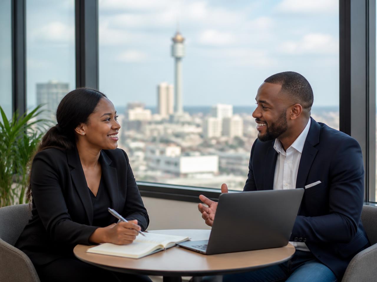 LANBIZOL business consultation with a small business owner in Johannesburg